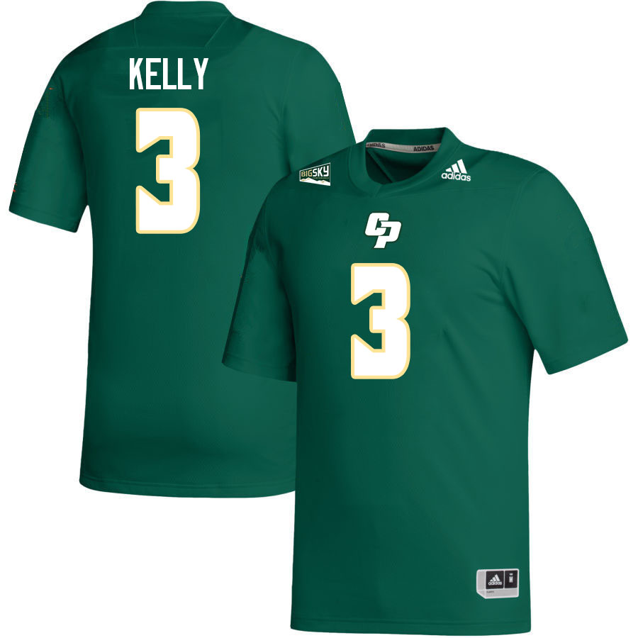 Cal Poly Mustangs #3 Bo Kelly College Football Jerseys,Uniforms Stitched-Green